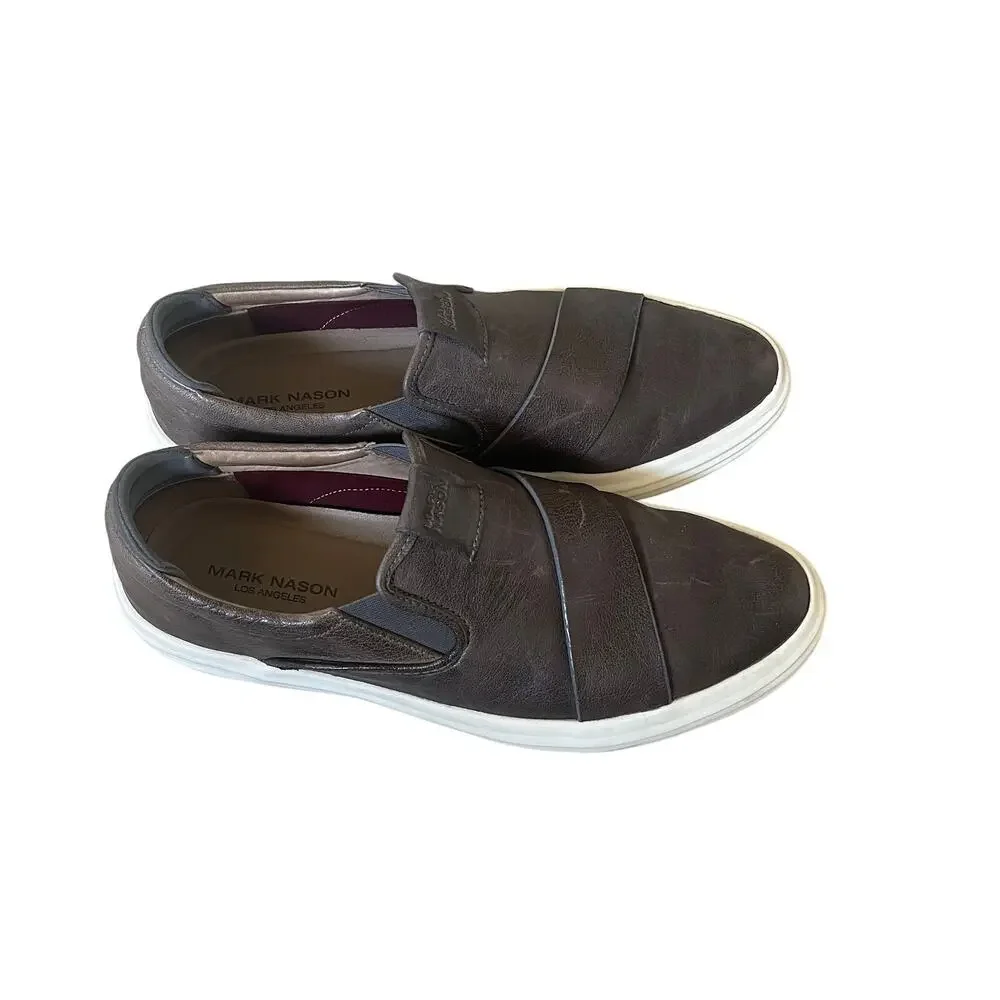 Mark Nason Los Angeles Men's 12 Leather Slip On Sneaker Loafer High Quality